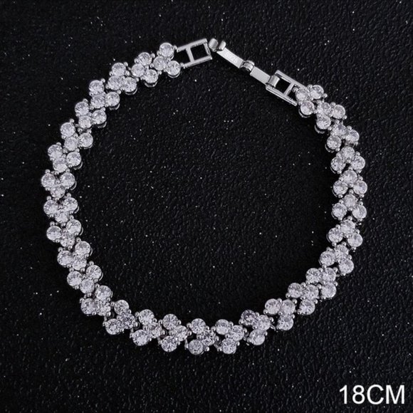 NEW “7” ROMA DIAMOND BRACELET S925 STERLING SILVER, NICE BRACELET, CUTE BRACELET - Picture 4 of 5